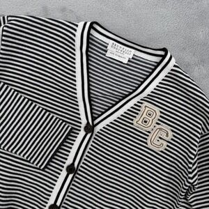 Brunello Cucinelli Girls Sparkly Metallic Lurex Striped Cardigan W/Logo Size 8